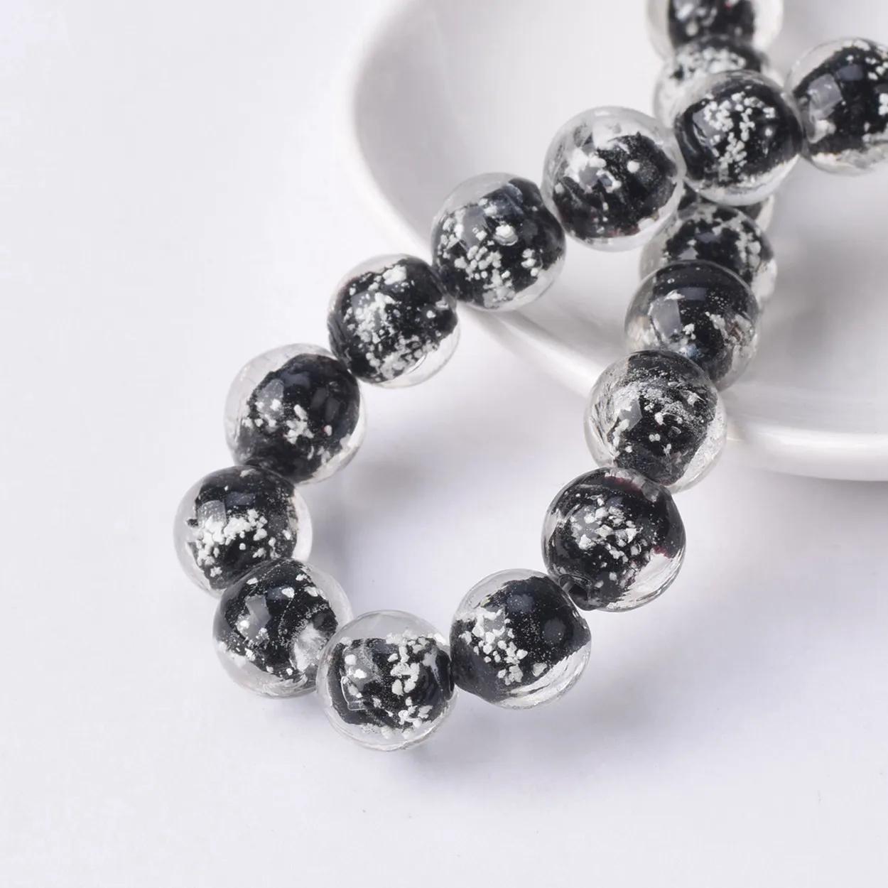 

10 шт. Круглые 10 мм Ручной работы Светящиеся Лэмпворк Стеклянные Свободные Бусины Для Изготовления Ювелирных Изделий Аксессуары DIY Ремесла Фурнитура 10mm-10pcs