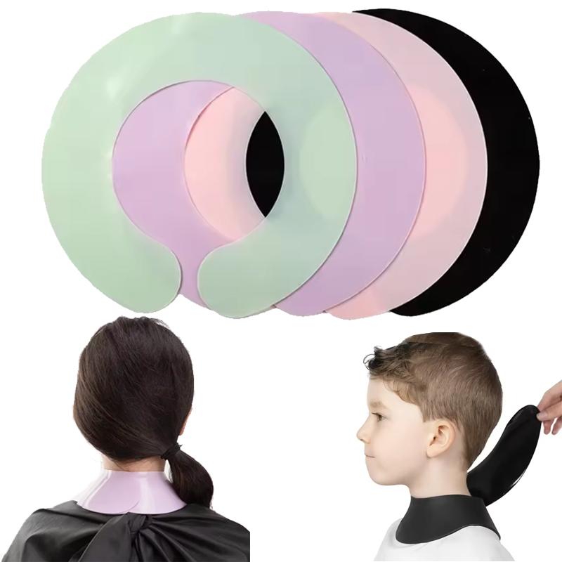 Waterproof Silicone Stylist Cutting Collar Hair Dyeing Shawl Neck Cape Wrap Cover For Barber Hairdressing Coloring Accessories