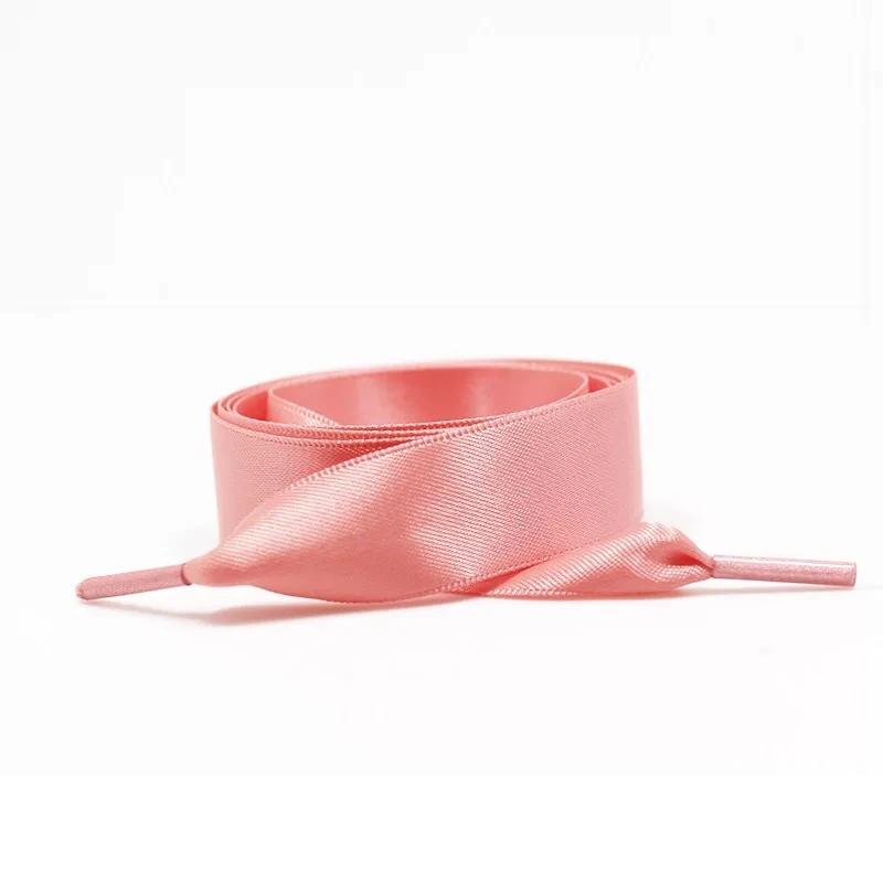 Flache Satin-Schnürsenkel Bunte Seiden-Schnürsenkel Breite Schnürsenkel für Sneaker Stiefel Sportschuhe 2CM Breite 80/100/120cm Länge