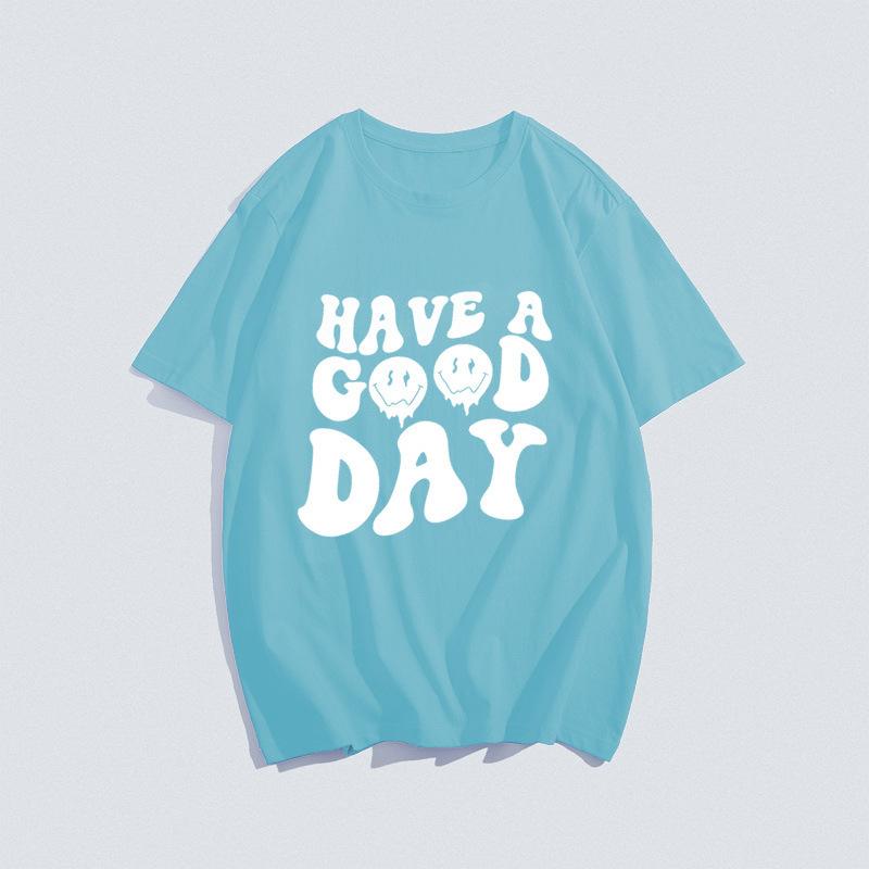 Cotton T-Shirts Unisex Men's Women's T-shirts Short-sleeved Drawings Loose Casual Wear