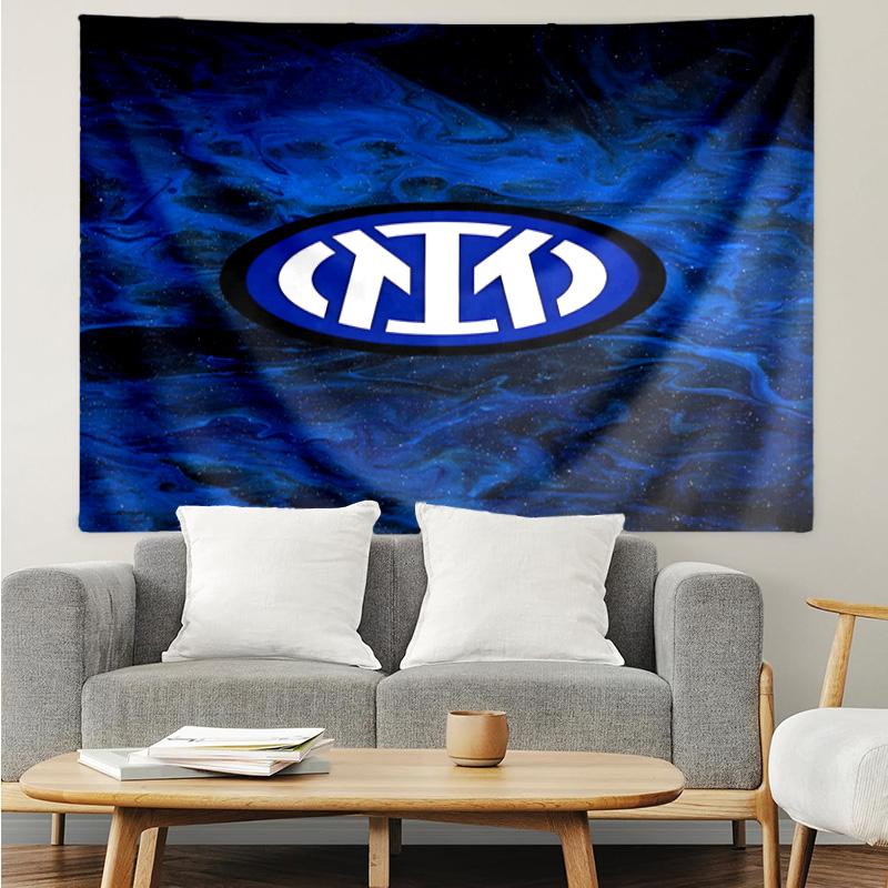 Mi-lan FC Emblem Printed Printed Tapestry, for Bedroom,Livingroom, dormitory, Large Wall Decor, Fabric Decor Fan Birthday Gifts