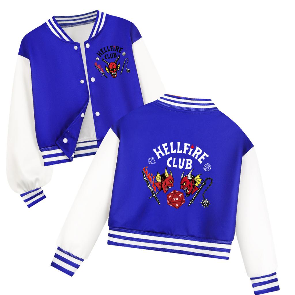 Children's Casual And Fashion Short Baseball Jacket Long Sleeve Outerwear