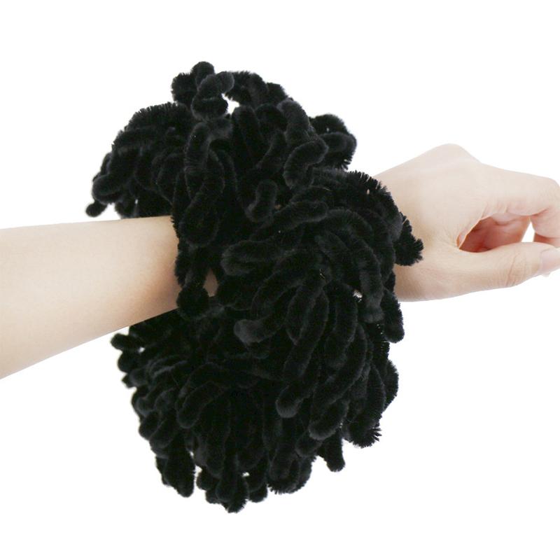 

Мусульманский головной убор для женщин, резинка для волос, хиджаб, объемный шарф, 2 шт. чёрный