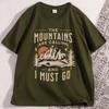 Retro The Mountains Are Calling Tshirt Hiking T Shirt Camping Travel Tshirt Nature Lover Camping Vacation Tshirt Clothes