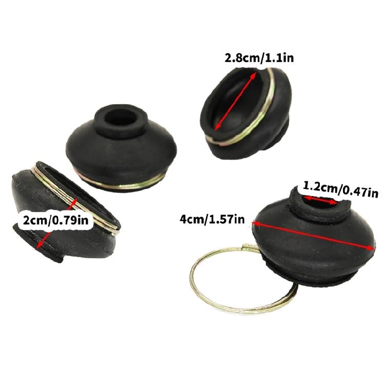 4pcs Rubber Dust Protection Covers Joint Cover Abrasion Resistance Vehicle Dust Guard Quick Fixing for ATVs