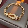 Bracciale Regolabile in Oro Vero Galvanizzato con Zir*****val Diamond, Lusso Leggero, Bracciale alla Moda di Alta Gamma, Gioiello Versatile per il Pendolarismo