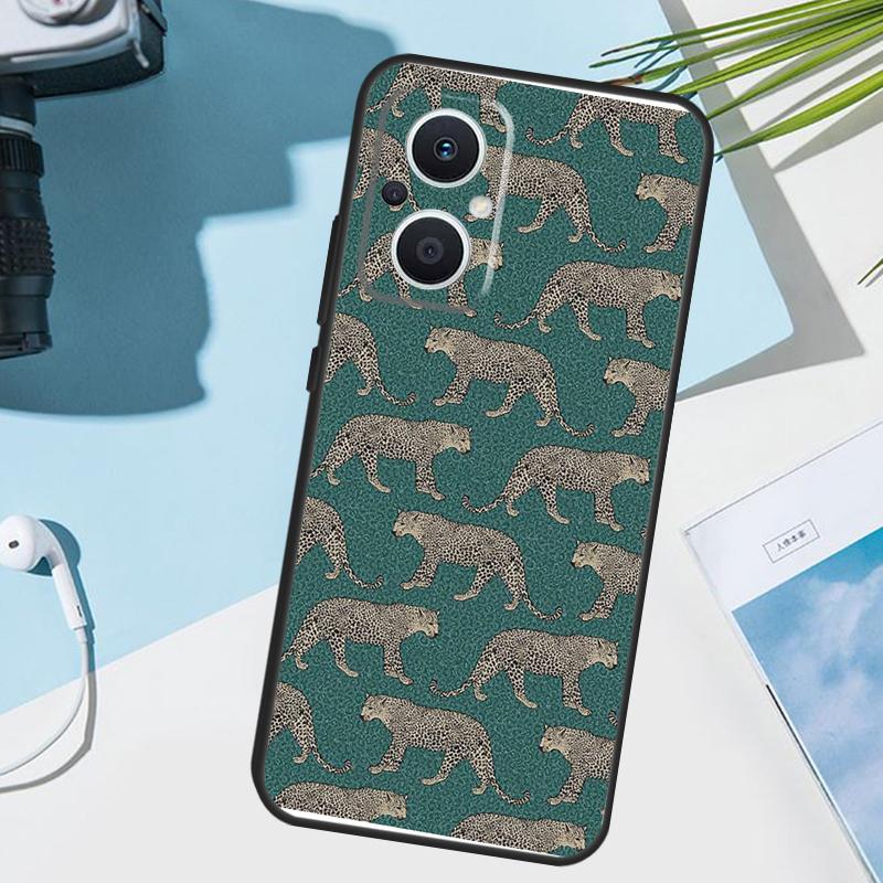 Fashion Leopard Print Cover For OPPO Reno 11 12 13 14 Pro 11F 12F 13F 14F 7 8 Lite OPPO Find X5 X6 X8 X9 Pro Case