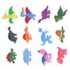 12pcs Refrigerator Magnets Cute Soft Silicone Strong Magnetism 3D Dinosaur Patterns Magnets for Fridge Kitchen
