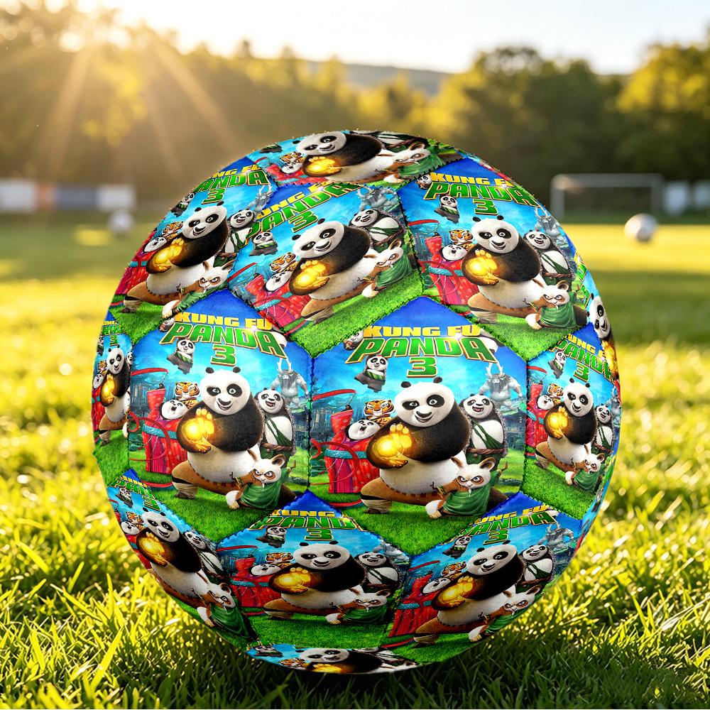 Fotbalová velikost 5 Vzor Kung Fu Panda, Odolný fotbalový míč pro zápasový trénink, Každodenní sportovní hraní