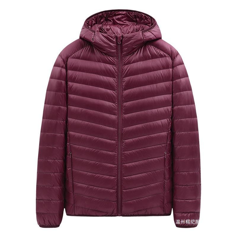 Men Winter Coat Fashion Hooded White Duck Down Jackets Plus Size Ultralight Down Coat Portable Slim Down Parkas