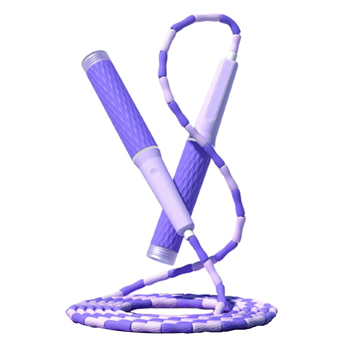 

Скакалка Yousheng, регулируемая, мягкая, с бусинами, дизайн Slub, портативная, тренировочная скакалка для взрослых фиолетовый