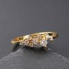Women 18k Gold Plated Diamond Ring Fashion Handmade Jewelry