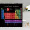 Chemistry Creative Pattern Shower Curtain Periodic Table Of Elements Polyester Fabric Bathroom Supplies Decor With Hook Washable