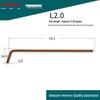 Metric S2 Ball End Hex Key, Flat Head Hex Socket Wrench L2.0L12