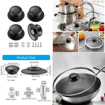K1AE Pack of 4 Heat Resistant Lid Handles for Home and Outdoor Cooking Supplies