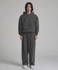 Noming One-Pleat Wide Sweatpants - Charcoal
