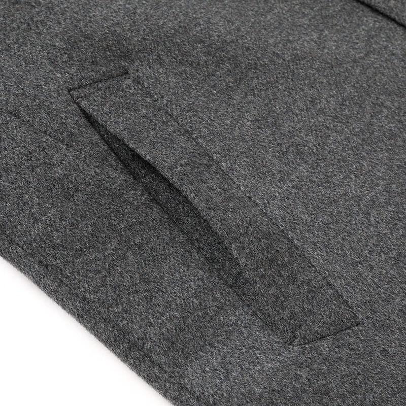 Deebinze Men's Winter Wool Blend Overcoat with Detachable Down Liner