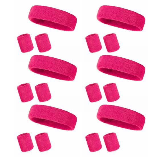 Wristband Headband Set Great Elasticity Absorption Soft Water Solid Color Anti-slip