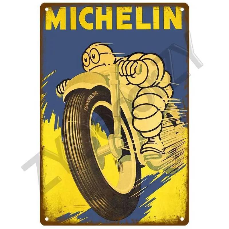 Tires Metal Sign House Plaque Metal Poster Tin Sign Place Wall Poster Retro Aesthetics Room Decoration Wall Art Decoration 20x30cm