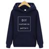 DIY21 Personalised Customised Logo Men's Street Hoodie Front Sports Sweatshirt Women's Casual Hoodie