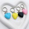 Stylish Love Heart Keychain Eye Catching Key Chain Bag Charm Decorations Fashionable Metal Pendant for Backpacks
