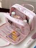 Dreilagige tragbare Make-up-Tasche – Großes Fassungsvermögen, wasserdicht, reisefreundlich