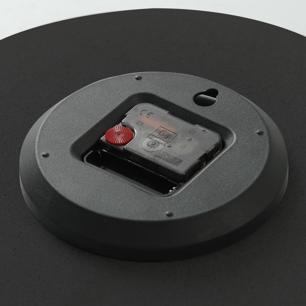 TAHITICA Wall Scandinavian Continuous Second Room Living Room Housewarming Clock, Concrete, Quiet, Simple, Modern, Design, 30cm, Analog, Hand, Decor,