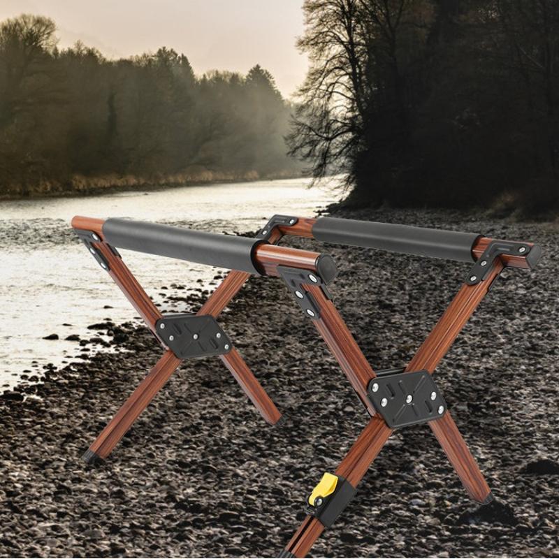 JUSTINLAU Soporte Plegable para Nevera de Camping al Aire Libre Soporte Ajustable de Aleación de Aluminio para Cubo de Hielo Soporte para Equipaje Soporte Antideslizante