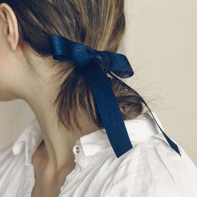 FANTASTIC PLANET Romantic Ribbon Hair Pin (NAVY)