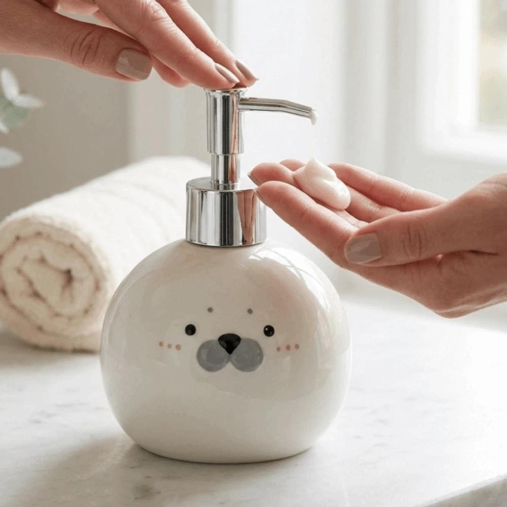 350ML Dichtende Flüssigseifenflasche Pumpenart Dichtkopf Lotion Spender Flüssigseife