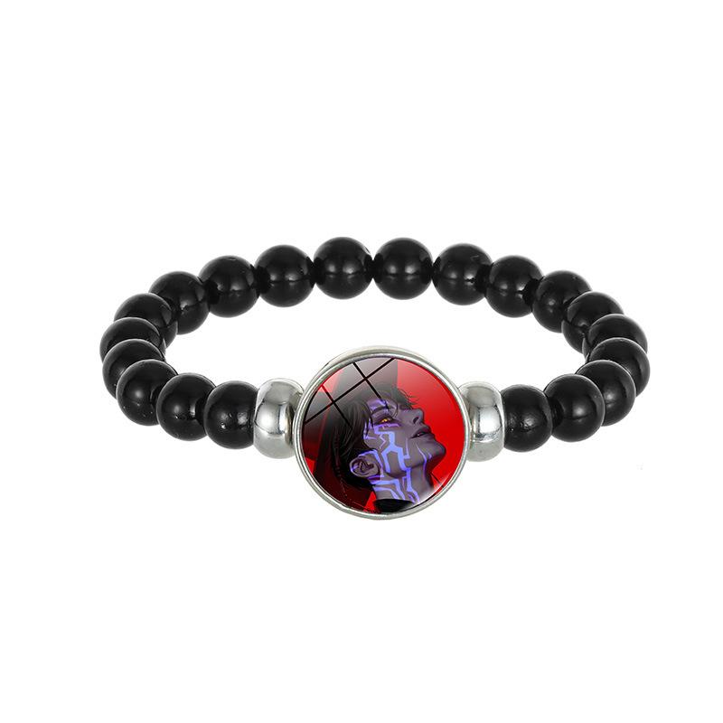 Demon Hunters Saja Boy Beaded Bracelet, Lumi Zoe Mira Black Bead Jewelry