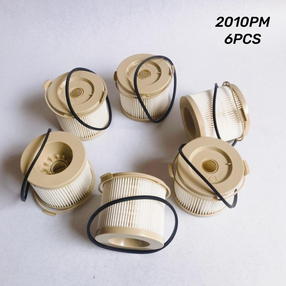 6Pcs Fuel Filter 2010PM 500FG 500FH 2010TM Fuel Water Separator Replacement Truck Kit For RACOR 2010PM‑OR