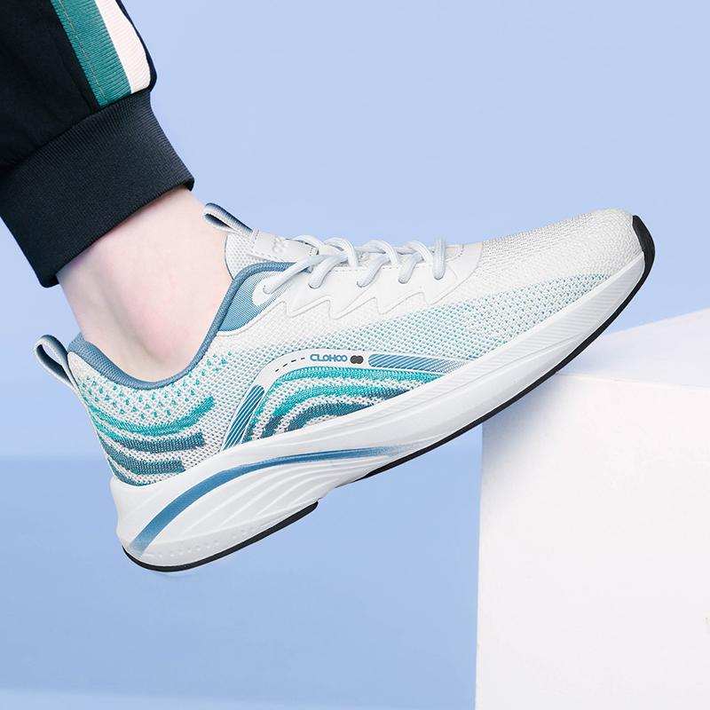 CLOHOO Men's Trendy Knitted Breathable Lightweight Comfy Sneakers For Running Jogging Wear-resistant Non-Slip Casual Sport Shoes