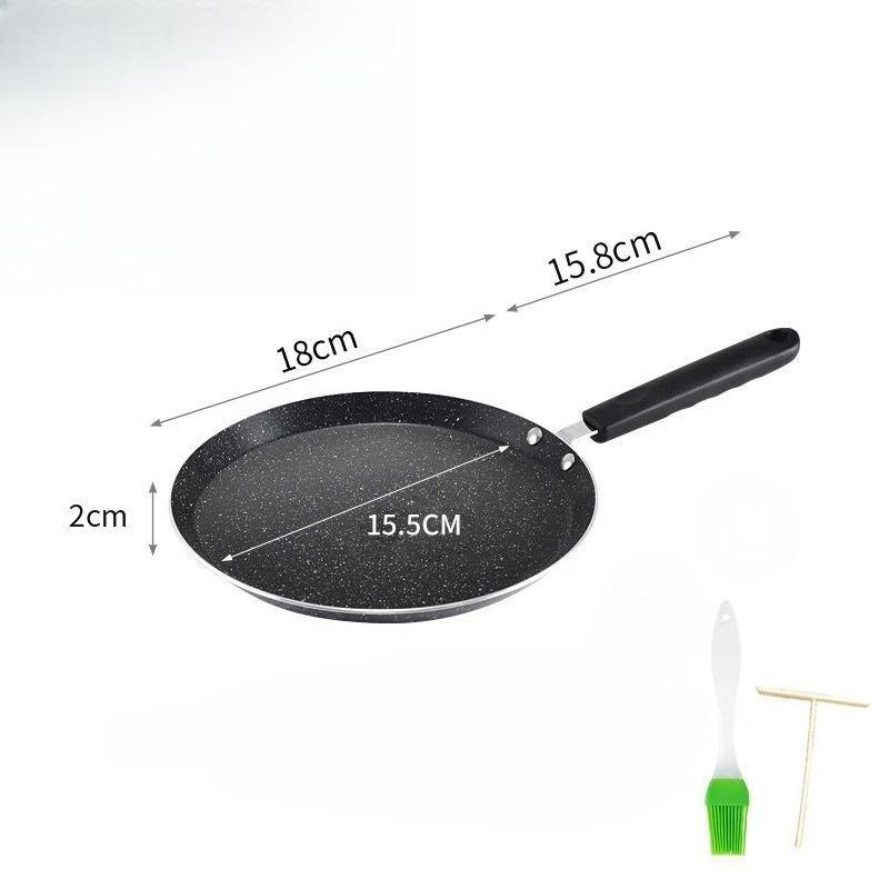 Non-Stick Frying Pan Flat Bottom Frying Pan Easy To Clean Kitchen Fried Eggs Pancake Baking for Gas Stoves and Induction Cookers
