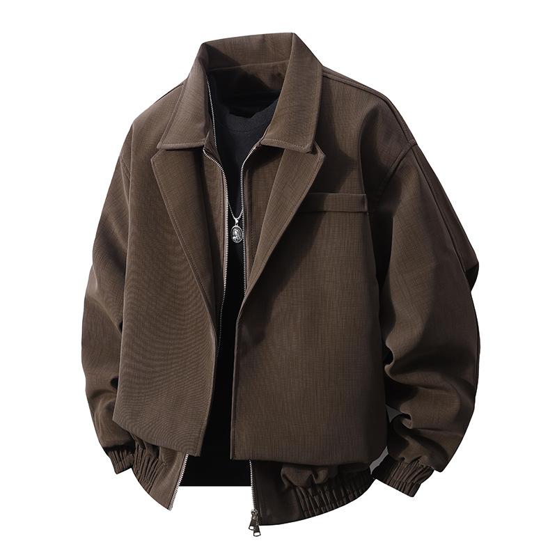 Autumn and Winter New High-end Plaid Fabric Invisible Skin Texture Plaid Texture Design Couple Fake Two-piece Jacket for Men