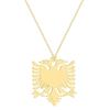 Albanien Adler Anhänger Halskette Wappen Doppelköpfiger Adler Halskette Ethnisch Edelstahl Geschenke für Frauen Männer