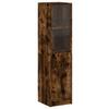 Highboard with Glass Door Smoked Oak 35 X 37 X 142 Cm