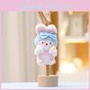 Adorable Plush Toy Rabbit Keychain Cute Bear Doll For Kids Soft Short Fur Design