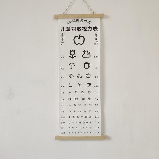 Eye Chart Multipurpose Waterproof Standardized Clear Printing Accurate Reading Eye Vision Exam Thicken Adults Kids Wall Visual Acuity Chart Canvas