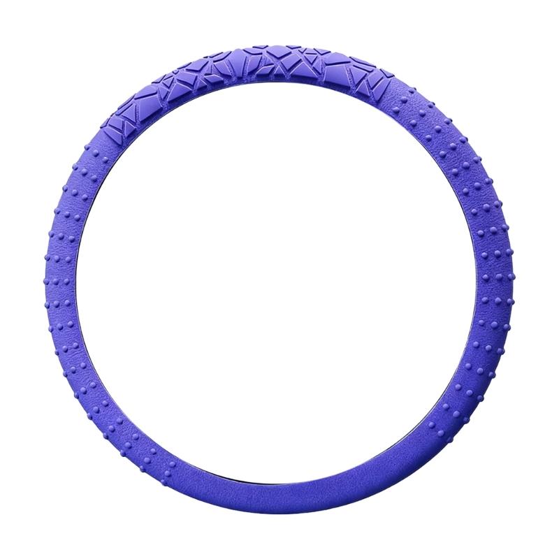 Car Steering Wheel Protector Covers 15inch Anti Slip Cover Elastic Geometric Pattern Cover Silicone Car Accessories