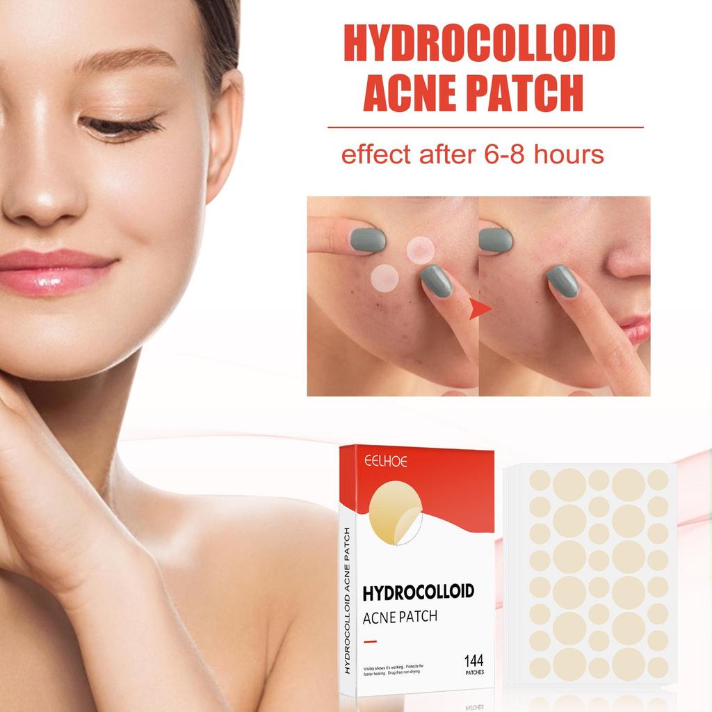 EELHOE Invisible Hydrocolloid Pimple Patch for Acne and Blemish Removal - Waterproof & Breathable Facial Care