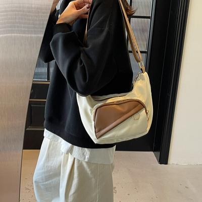 Mode Umhängetasche Damen Messenger Bag Pendler vielseitig neu Oxford-Gewebe Kontrastfarbe Spleißen Knödeltasche Damentasche