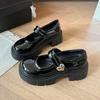 British Style Platform Heightening Small Leather Shoes Women's French Temperament Single Shoes 2025 New Spring and Summer Mary Jane High Heels