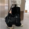 Harajuku Canvas Messenger Bag Solid Color Women Crossbody Bags Large Capacity Shoulder Bag Multiple Pocket Bolsos Sac