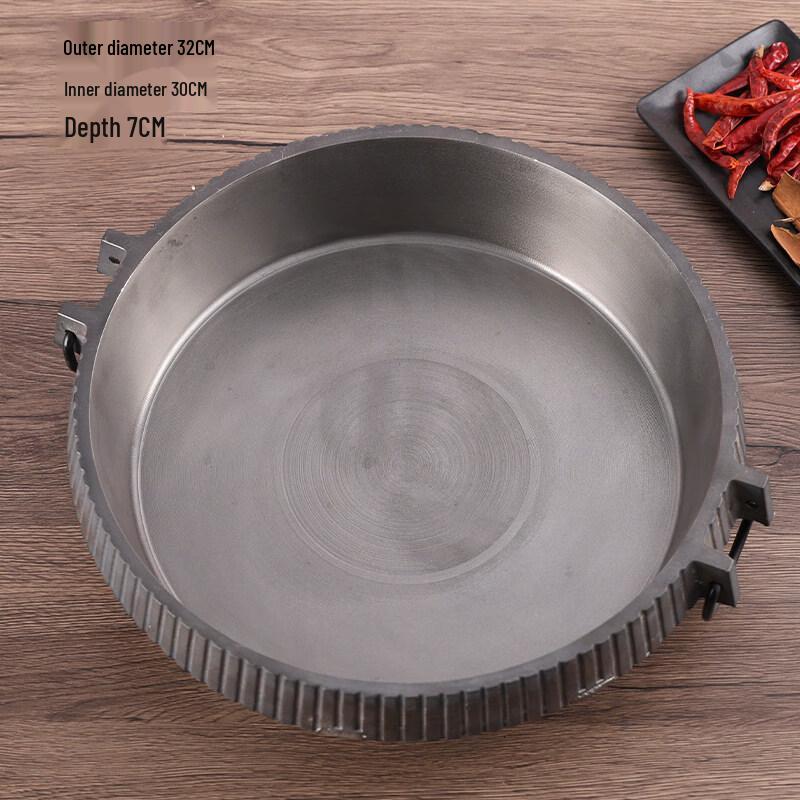 GOWKE Extra Thick Uncoated Cast Iron Frying Pan