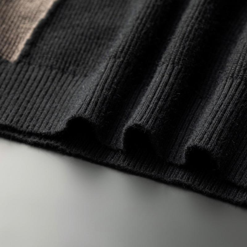 Herren-Pullover, Herbst und Winter, neuer lockerer, lässiger Trend, Farbblockierung, Rundhals-Oberteile, vielseitige, faule Strickwaren für Herren