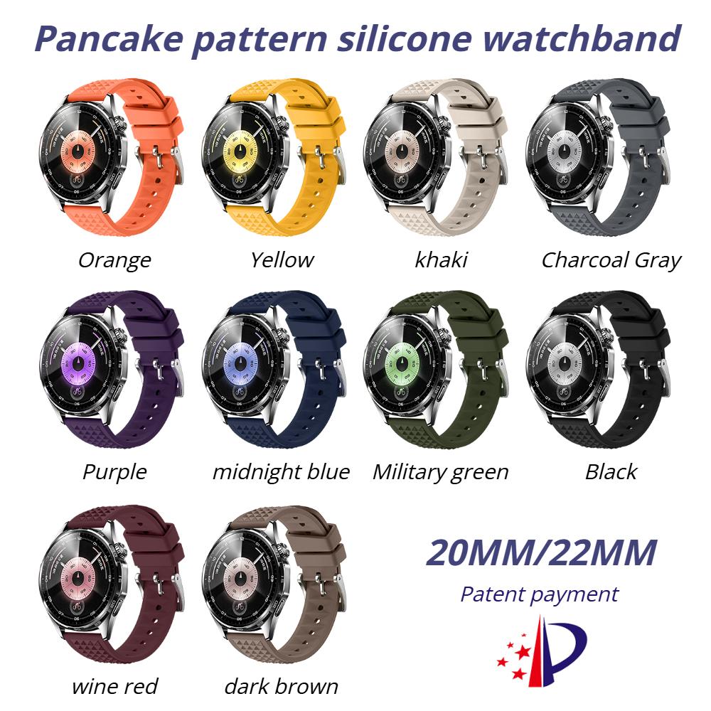 20mm 22mm Sports Silicone Band For Huawei Watch GT6 GT5 GT 4Pro 46mm Strap Bracelet For Samsung Galaxy Watch 7 6 5 4 Replacement Breathable Wristband