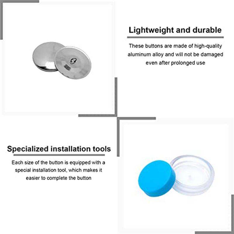 Premium-1 Set Cover Button Kit With 5 Different Size Buttons & Tools, DIY Fabric Button With Maker, Button Maker Machine