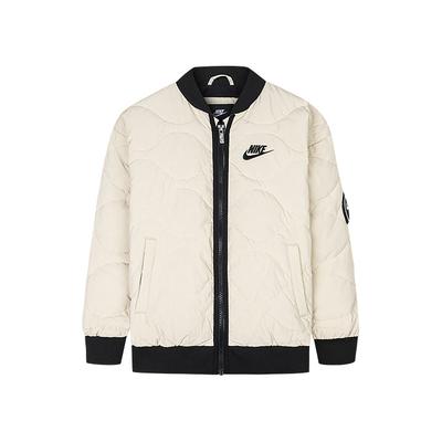 Down Jacket Comfortable Warm Loose Stylish Solid Color Kids Jackets White-Sand NY2342017GS-002