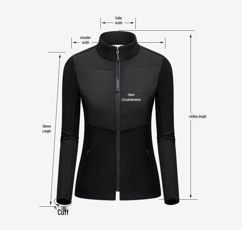 Women's Windproof Long Sleeve Golf Jacket - Autumn/Winter Sunscreen, Korean Style, Warm and Slimming Sportswear